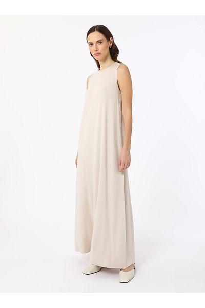 Benin Beige Viscose Sleeveless Inner Dress - Benin