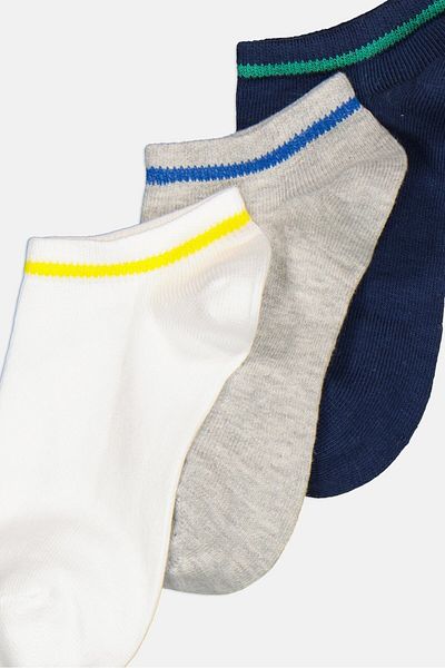 RBX Kids Boy 3 Pairs Stripe Ankle Socks, White