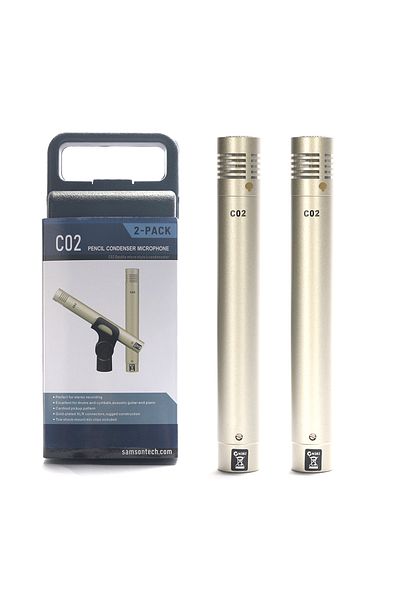 Choice Golden C02 One Pair Condenser Small-Diaphragm Suspension Pencil Shockproof Clip Microphone Piano Mic