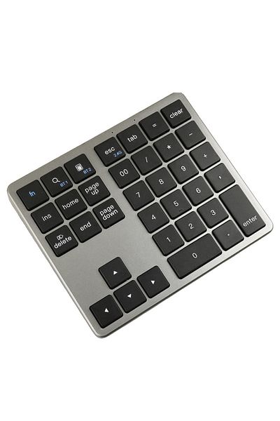 Choice Grey 2.4G Wireless Bluetooth Number Pad Ultra-thin Remote Connection Numpad Numeric Keypad for IOS A