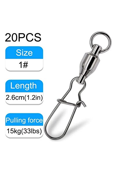 Choice مقاس 1 20 قطعة 20 قطعة دبوس موصل دوار محمل كروي حلقة دوارة مشبك مجموعة...