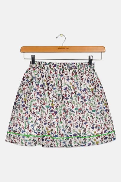 Tommy Hilfiger Kids Girl Floral Print Side Pocket Shirt, White Combo