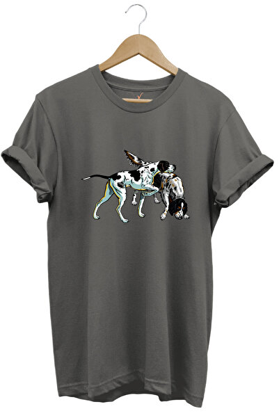 WİDİ Lov Lov Boja Pointer Setter Psi Štampano Bicikl standardnog kroja T-shirt
