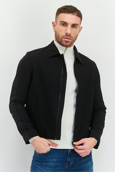Hugo Boss Men Plain Jacket Shirt, Black