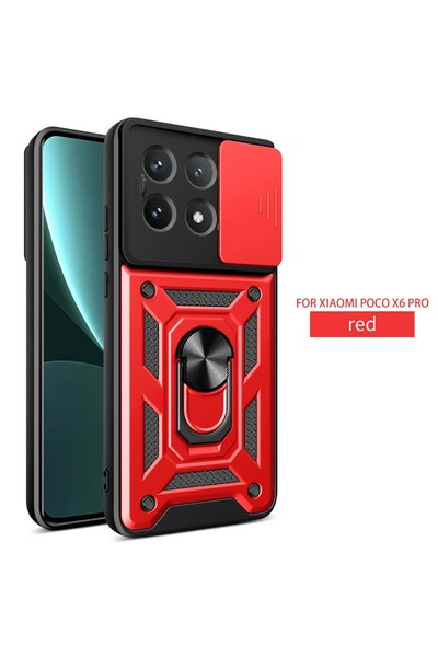 Choice لهاتف POCO X6Pro باللون الأحمر لهاتف Mi Poco X6 Pro 5G غطاء حماية لعدس...