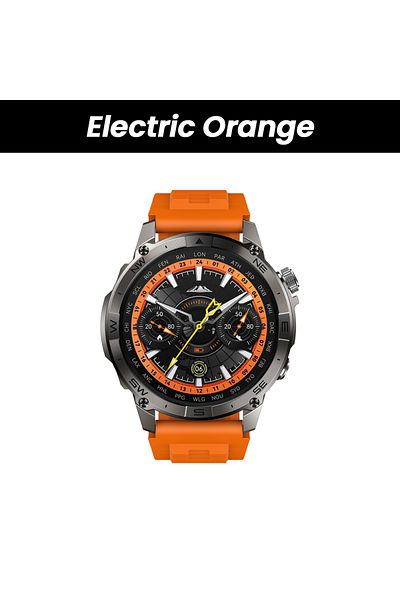 Zeblaze Electric Orange New Zeblaze Stratos 2 Plus GPS Smart Watch 1.43'' AMOLED Display Compass Barometric