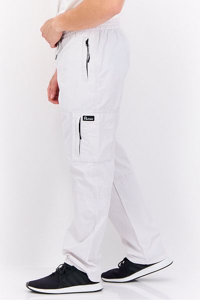 Penfield Men Regular Fit Brand Logo Cargo Pants, Light Grey