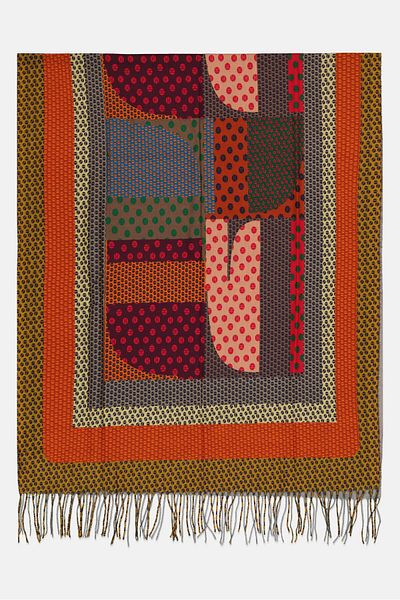 ELLE Women Graphic Print Scarves 182 L x 70 H cm, Maroon