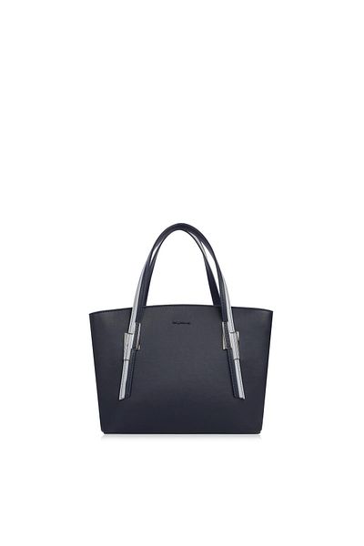CENGİZ PAKEL Cengiz Pakel Nolita Double Color Women's Hand - Shoulder Bag - Navy Blue/Ice Blue - 7596