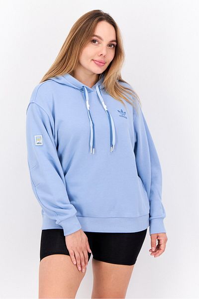 adidas Women Sportswear Fit Long Sleeve Outdoor Hoodies ,light Blue