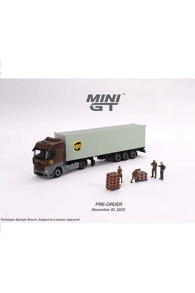 mini gt 1/64 Figurine: Ups Driver and Workers Mgtac30