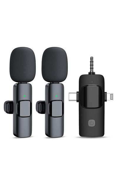 Choice K13-1 Drag 2 Basix 2.4G Wireless Lavalier Microphone 3in1 For iPhone Huawei Xiaomi Samsung Audio Vid