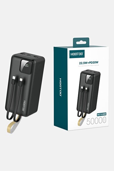 HooToo بنك طاقة MX219-30000 بقوة 30000 واط، أسود