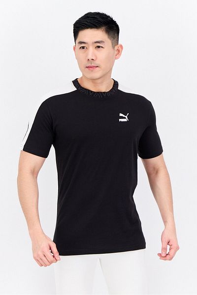 Puma Men Relaxed Fit Short Sleeves Training T-Shirt, Black
