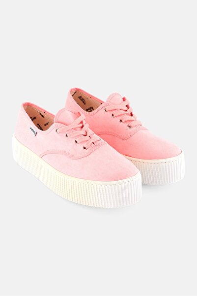 Victoria حذاء كاجوال برباط للنساء، وردي