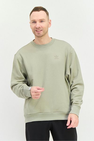 adidas Men Sportswear Fit Long Sleeve Outdoor Sweatshirt, Light Olive