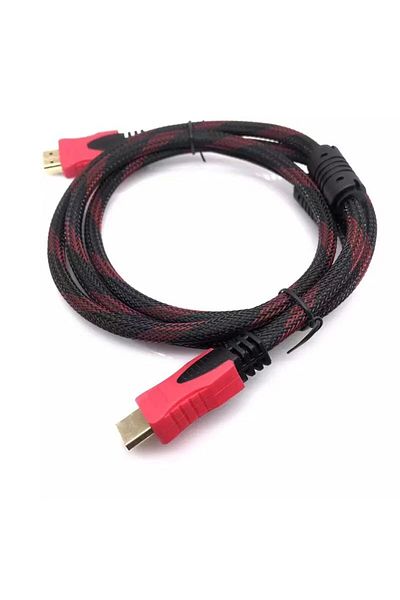 Choice 1.5m Red High Speed Hdtv Cable Hd Black And Red Braided Compatible 1.4v Cable High Speed Tv Data Com