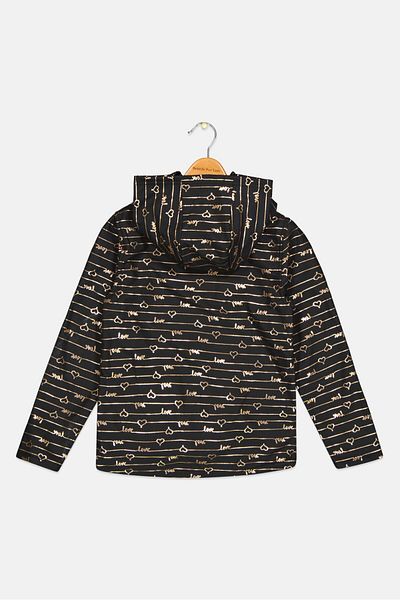 Body Glove Toddlers Girl Love Print Sweatshirts, Black Combo