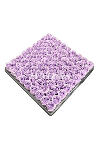 Choice light purple DIY Gift Box Decoration - Three-Layer Rose Artificial Flowers without Base 25pcs/lot