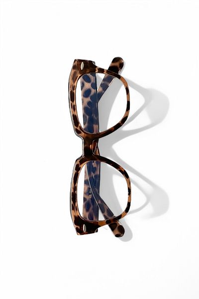REN EYEWEAR Stake Thick Frame Leopard Popular Blue Light Protection Blue Block Transparent Screen Goggles