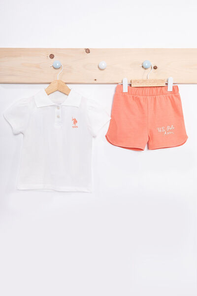 U.S. Polo Assn. U.S. Polo Assn. Baby Girls Beige Baby Set