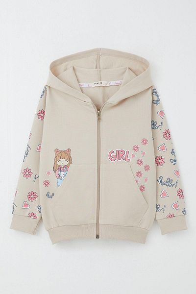 Breeze Adorable Girl's Cardigan - Beige, 1-4 Years Range