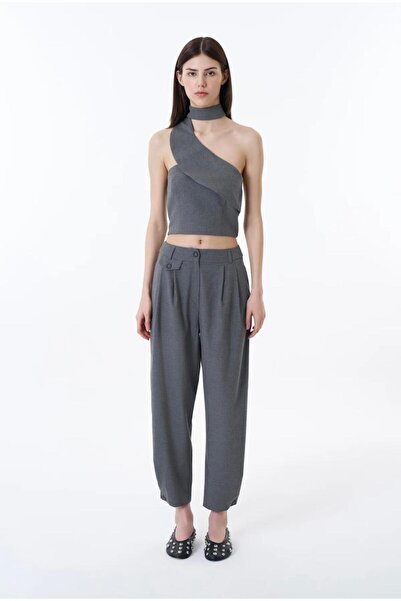 Quzu Παντελόνι Jogger με Λεπτομέρεια Πιλέτας