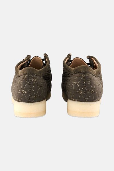 CLARKS Men Standard Wallabee Lace Up Casual Shoes, Olive
