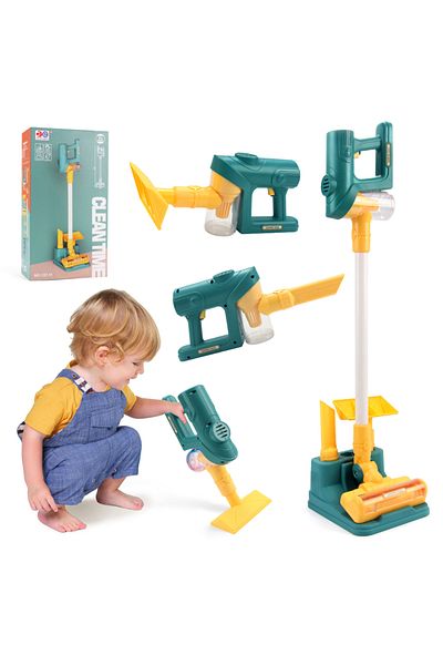 Choice D with box Electric Mini Vacuum With Light and Music Cleaner Simulation Housework Dust Catcher Educa