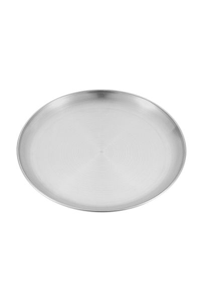 VKTECH Diameter 23cm Stainless Steel Plates Camping Plates Reusable Dinner Plates Feeding Serving Tableware