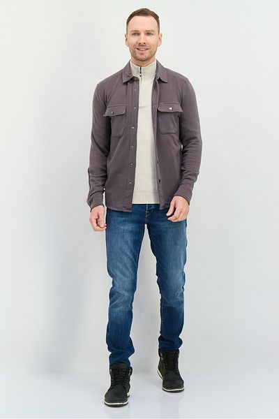 Feat Men Solid Hybrid Jacket Shirt, Grey