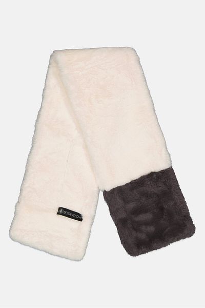 Body Glove Women Two-tone Faux Fur Scarves 110 X 22 Cm, Ivory