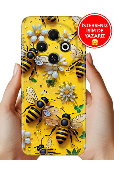 TECNO Spark 30c Uyumlu Kılıf Uv Baskı Temalı Silikon Arıların Dansı