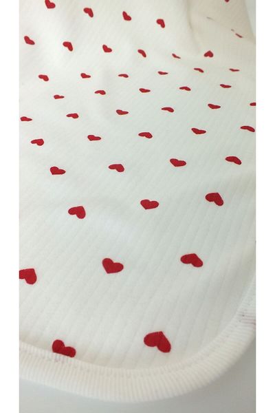 Bebewini Red Heart 100% Cotton 80X90 cm Single Layer Baby Blanket