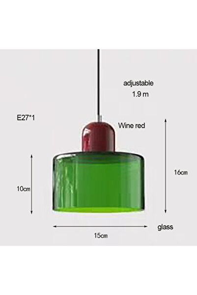 Choice Warm White Dark green Nordic Modern Glass Bedroom Bedside Long Line Small Chandelier Restaurant Bar