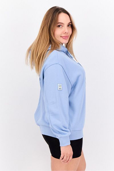 adidas Women Sportswear Fit Long Sleeve Outdoor Hoodies ,light Blue