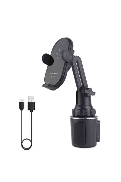 Choice حامل هاتف محمول عالمي للسيارة أسود اللون مزود بشاحن لاسلكي Qi بقوة 15 ...