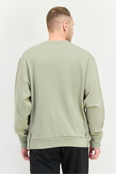 adidas Men Sportswear Fit Long Sleeve Outdoor Sweatshirt, Light Olive