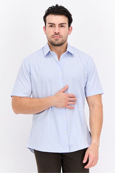 French Connection Men 2 Pieces Regular Fit Solid Short Sleeves Casual Shirt, White