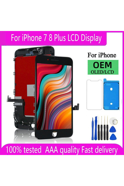 choice2 شاشة اختبار 100% لهاتف iPhone 8 Plus باللون الأسود لهاتف iPhone 7 8 P...