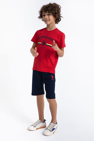 U.S. Polo Assn. U.S. Polo Assn. Boy's Red Bermuda Suit