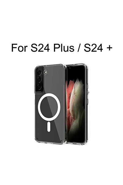 bajasu غطاء مغناطيسي لاسلكي أصلي لهاتف S24 Plus، متوافق مع حافظات Magsafe، مت...