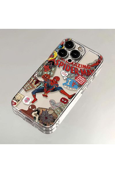 Choice غلاف هاتف Marvel Spider Man لهاتف iPhone 15 Pro 1 و14 و13 و12 و11 Pro Max و7 و8 Plus وXR وXS وMax