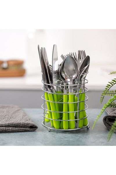 ROYALFORD Stainless Steel Cutlery Set with Holder- RF12120/ 24 Pieces Spoons Set
