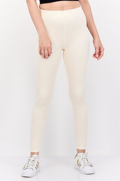 Undiz Women Carry Plain Leggings, Cream