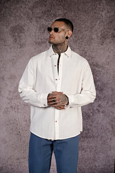 Butik TREND BİZ 100% бавовняна лікра, льняна тканина, прямий крій, чоловіча сорочка