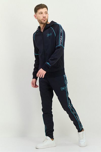 Crosshatch Men 2 Piece Brand Logo Tracksuits Sets, Navy