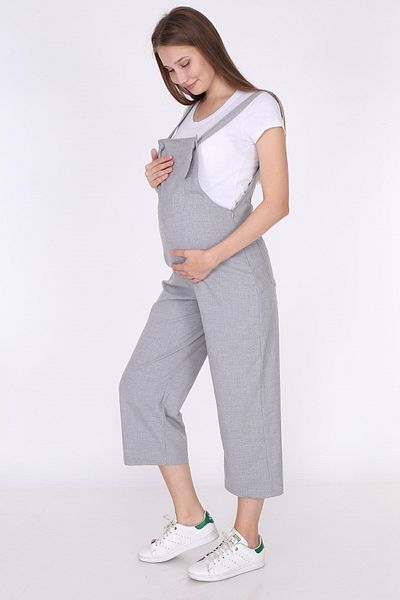 Luvmabelly 6100 Women's Gray Maternity Salopet