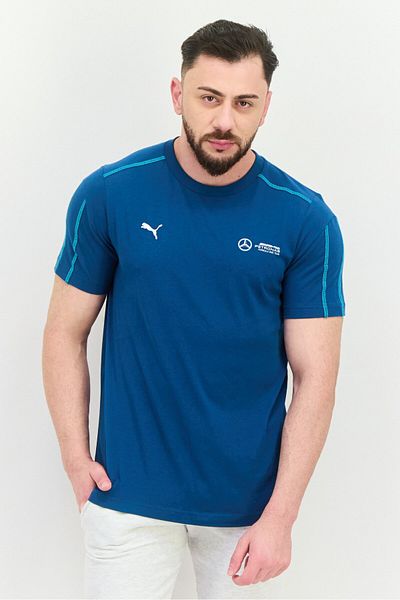 Puma x Mercedes AMG Men Sportswear Fit Short Sleeves Training T-Shirt, Teal Green