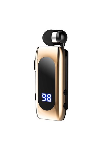 Choice Gold K55 Lavalier Business Bluetooth 5.2 Headphone Talk/music Time 20 Hours,led Digital Display,noic